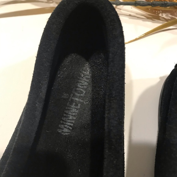 MINNETONKA leather suede bead slip on moccasin - Picture 3 of 6